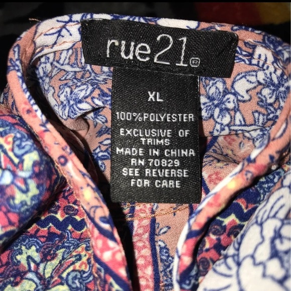 XL woman’s floral boho tunic blouse - Picture 3 of 5